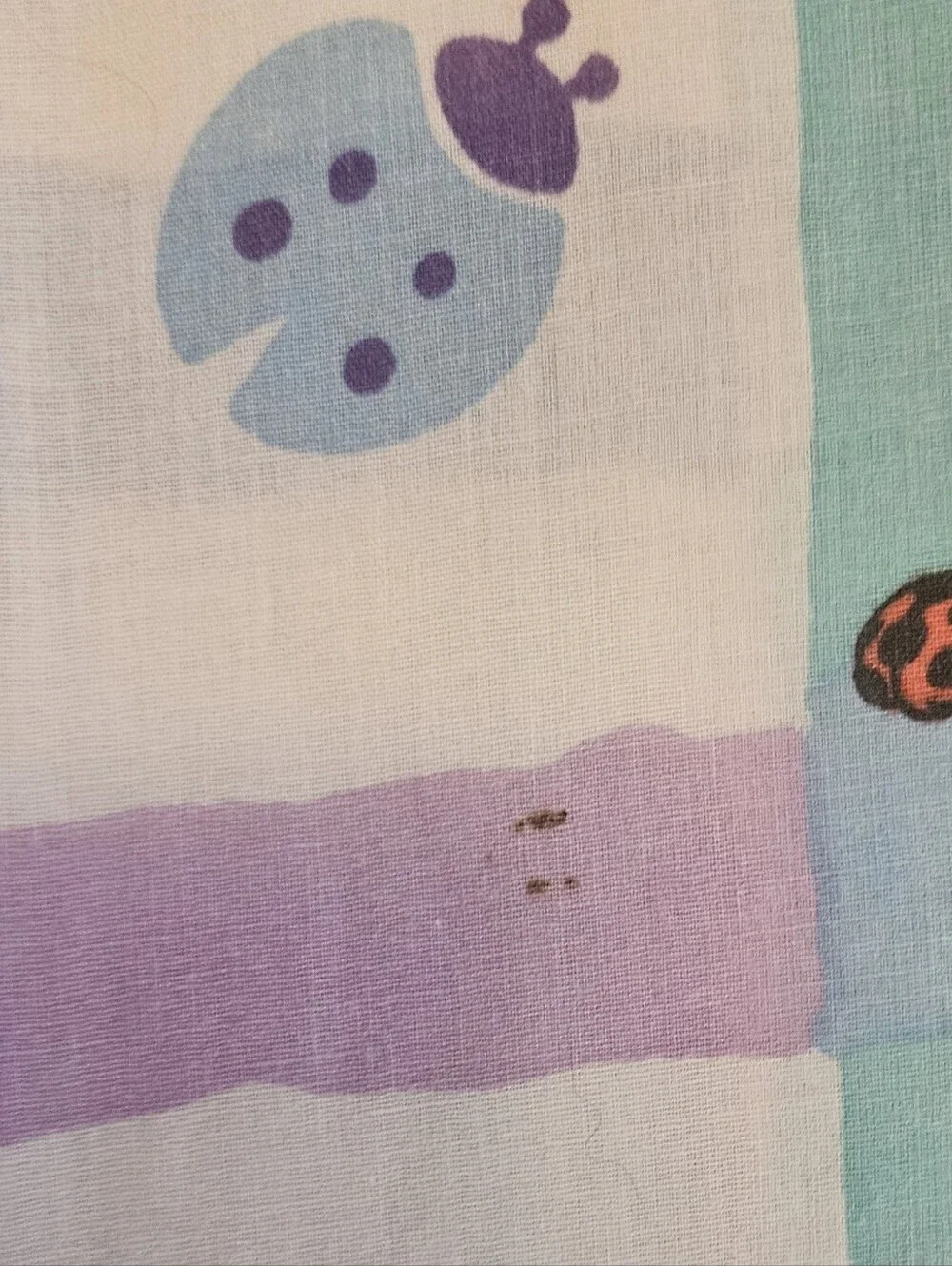 Vintage 90's Disney Winnie The Pooh & Tigger Lady Bug Plaid Twin Flat Sheet